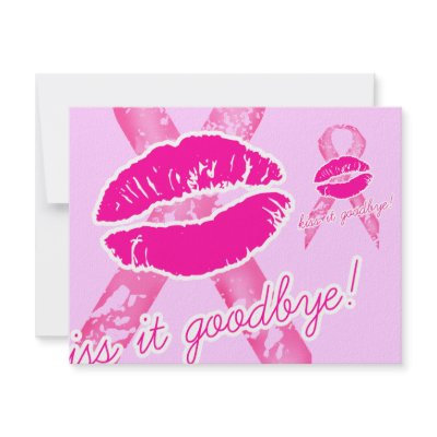 311-Kiss it Goodbye! Cancer Awareness Custom Invitations by Jill311