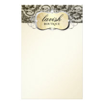 311 Lace De Luxe Gold Lace Customized Stationery