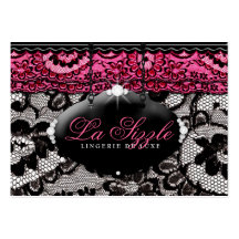 311 Lace de Luxe - Pink Business Card Template