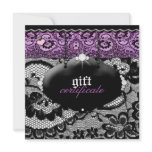 311-Lace De Luxe - Violet Gift Certificate Invitations
