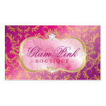 311-Lavish Pink Platter | Golden Divine Pink Pout Business Cards