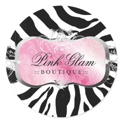 311-Lavish Pink Platter | Zebra Stickers by Jill311
