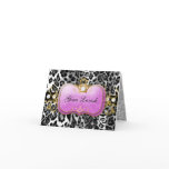 311-Lavish Purple Leopard with Diamonds Card
