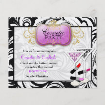 311-Lavish Purple Plate Cosmetic Party Flyers