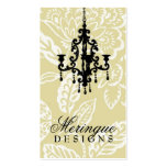 311-LEMON MERINGUE VINTAGE DAMASK BUSINESS CARDS