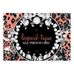 311-Leopard-Tique Orange Sass Business Card Template