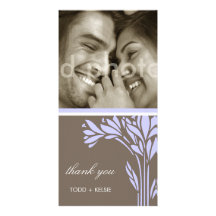 311-LILAC FLORAL BURST - THANK U OR SAVE THE DATE PHOTO CARD