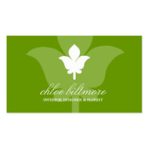 311- Lime Floral Flare Business Card Template
