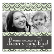 311 Lime & Grey Dreams Come True Dotted Rainbow Invites