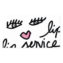 311-Lip Service Customisable | White Business Card
