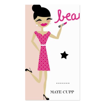 311-LIPSTICK CHICK BUSINESS CARD TEMPLATE by Jill311