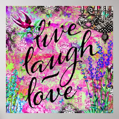 311 Live Laugh Love Wall Hanging Print by TheGreekCookie