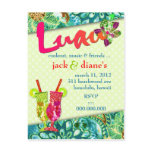311-LIVELY LUAU INVITATION POST CARDS