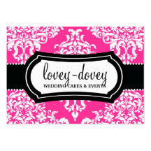311 Lovey Dovey Damask Appointment Card Hot Pink Business Card Templates
