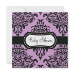 311 Lovey Dovey Damask Baby Shower Lilac Invitations
