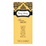 311 Lovey Dovey Damask Rack Card Canary Yellow rack cards