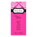311 Lovey Dovey Damask Rack Card Hot Pink rack cards