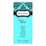 311 Lovey Dovey Damask Rack Card Turquoise Blue