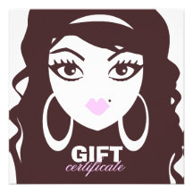 311 Luscious Lash / Hair Gift Certificate Personalized Announcements