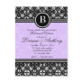 311-LUSCIOUS LAVENDER DAMASK INVITATION POST CARDS