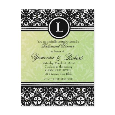311-LUSCIOUS LEMON-LIME DAMASK INVITATION by Jill311