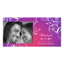 311-Lush Purple Radiance Save the Date Personalized Photo Card