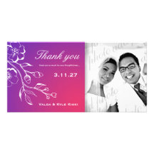 311-Lush Purple RadianceThank you Personalized Photo Card