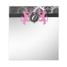 311 Luxe Lion Heraldry Pink Notepad