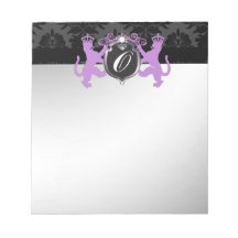 311 Luxe Lion Heraldry Purple Memo Notepads