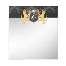 311 Luxe Lion Heraldry Yellow Memo Pad
