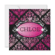 311-Luxuriously Pink Damask 40 and Fabulous Custom Announcement