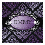 311-Luxuriously Pink Damask 50 and Fabulous Custom Invite