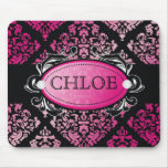 311-Luxuriously Pink Damask Mousepads