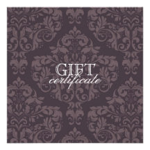 311 Luxuriously Purple Grey Certificate Invitations