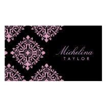 311-Michelina Pink & Black Damask