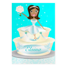 311 Mis Quince Queen Photo Card Shimmer Pearl Business Card Template