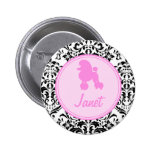 311 Miss Priss Poodle Buttons