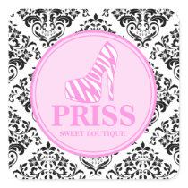 311 Miss Priss Zebra Heel Sticker