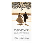 311 Mon Cherie Damask Black Personalised Photo Card