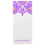311 Mon Cherie Damask Fabulous Purple Orange Custom Rack Card