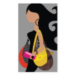 311-Monica High Fashionista Zebra Business Cards