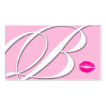 311-Monogram B Kiss Business Card Template