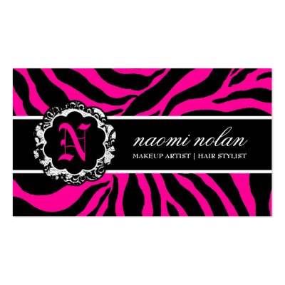 311-Naomi Monogram Zebra Print Hott Pink by Jill311