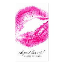 311-Oh Just Kiss it! Pink Kisses Business Card Templates