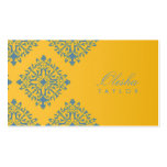 311-Olesha Yellow and Blue Damask