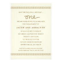 311-"ONE" ENGAGEMENT DINNER INVITATION