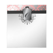 311 Ooh La La Coral Damask Memo Note Pads
