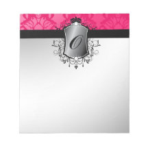 311 Ooh La La Pink Damask Memo Notepad
