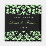 311-Outback Damask | Mint Green Fridge Magnets