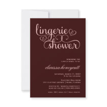 311 Peach Lux Pink Brown Bridal Shower Custom Invitations